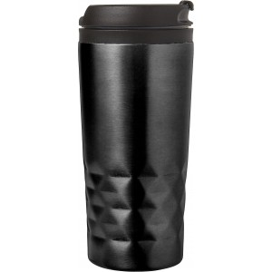 Stainless steel mug Lorraine, black (Glasses)