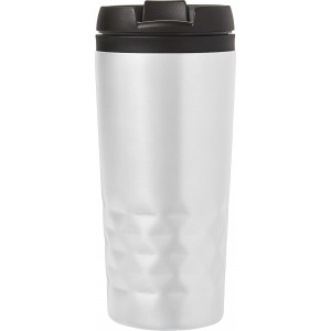 Stainless steel mug Lorraine, white (Glasses)