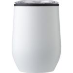 Stainless steel travel mug Zoe, white (970767-02CD)