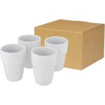 Staki 4-piece 280 ml stackable mug gift set, White (10068601)