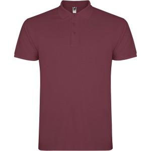 Star short sleeve men's polo, Berry Red (Polo short, mixed fiber, synthetic)