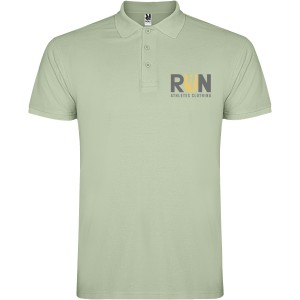 Star short sleeve men's polo, Mist Green (Polo short, mixed fiber, synthetic)