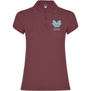 Star short sleeve women's polo, Berry Red (Polo short, mixed fiber, synthetic)