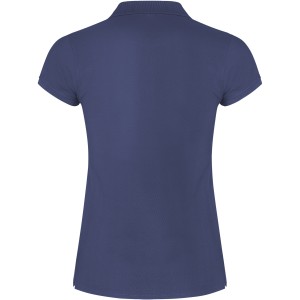 Star short sleeve women's polo, Blue Denim (Polo short, mixed fiber, synthetic)