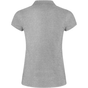 Star short sleeve women's polo, Marl Grey (Polo short, mixed fiber, synthetic)