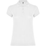 Star short sleeve women's polo, White (R66341Z)