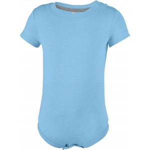 BABIES' SHORT-SLEEVED BODYSUIT, Sky Blue (T-shirt, 90-100% cotton)