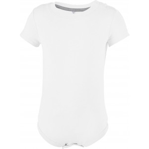 BABIES' SHORT-SLEEVED BODYSUIT, White (T-shirt, 90-100% cotton)