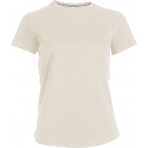 LADIES' SHORT SLEEVE CREW NECK T-SHIRT, Light Sand (T-shirt, 90-100% cotton)