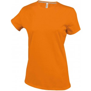 LADIES' SHORT SLEEVE CREW NECK T-SHIRT, Orange (T-shirt, 90-100% cotton)