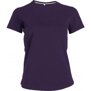 LADIES' SHORT SLEEVE CREW NECK T-SHIRT, Purple (T-shirt, 90-100% cotton)