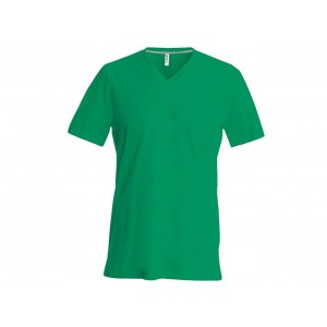 MEN'S SHORT-SLEEVED V-NECK T-SHIRT, Kelly Green (T-shirt, 90-100% cotton)