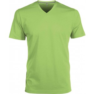 MEN'S SHORT-SLEEVED V-NECK T-SHIRT, Lime (T-shirt, 90-100% cotton)