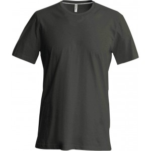 SHORT-SLEEVED CREW NECK T-SHIRT, Dark Khaki (T-shirt, 90-100% cotton)