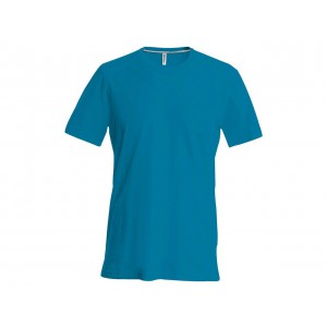 SHORT-SLEEVED CREW NECK T-SHIRT, Tropical Blue (T-shirt, 90-100% cotton)