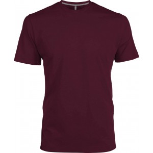 SHORT-SLEEVED CREW NECK T-SHIRT, Wine (T-shirt, 90-100% cotton)