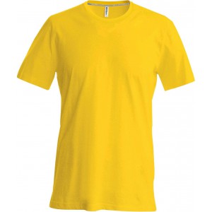 SHORT-SLEEVED CREW NECK T-SHIRT, Yellow (T-shirt, 90-100% cotton)