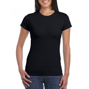 SOFTSTYLE(r) LADIES' T-SHIRT, Black (T-shirt, 90-100% cotton)
