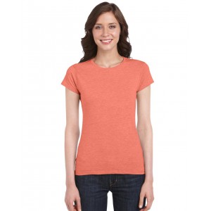 SOFTSTYLE(r) LADIES' T-SHIRT, Heather Orange (T-shirt, 90-100% cotton)