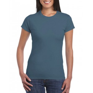 SOFTSTYLE(r) LADIES' T-SHIRT, Indigo Blue (T-shirt, 90-100% cotton)