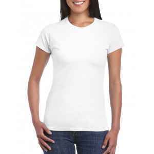 SOFTSTYLE(r) LADIES' T-SHIRT, White (T-shirt, 90-100% cotton)
