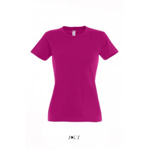 SOL'S IMPERIAL WOMEN - ROUND COLLAR T-SHIRT, Fuchsia (T-shirt, 90-100% cotton)