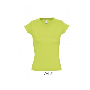 SOL'S MOON - WOMEN?S V-NECK T-SHIRT, Apple Green (T-shirt, 90-100% cotton)