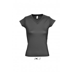 SOL'S MOON - WOMEN?S V-NECK T-SHIRT, Dark Grey (T-shirt, 90-100% cotton)