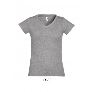 SOL'S MOON - WOMEN?S V-NECK T-SHIRT, Grey Melange (T-shirt, 90-100% cotton)