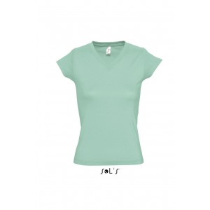 SOL'S MOON - WOMEN?S V-NECK T-SHIRT, Mint (T-shirt, 90-100% cotton)