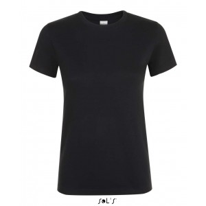 SOL'S REGENT WOMEN - ROUND COLLAR T-SHIRT, Deep Black (T-shirt, 90-100% cotton)