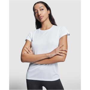 Imola short sleeve women's sports t-shirt, Lime / Green Lime (T-shirt, mixed fiber, synthetic)