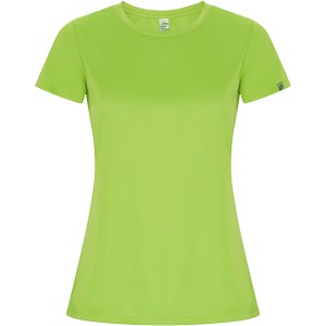 Imola short sleeve women's sports t-shirt, Lime / Green Lime (T-shirt, mixed fiber, synthetic)