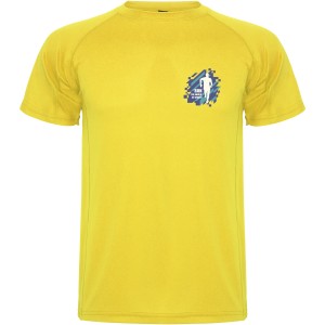 Montecarlo short sleeve men's sports t-shirt, Yellow (T-shirt, mixed fiber, synthetic)