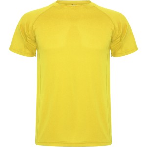 Montecarlo short sleeve men's sports t-shirt, Yellow (T-shirt, mixed fiber, synthetic)