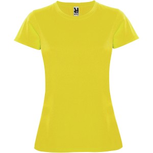 Montecarlo short sleeve women's sports t-shirt, Yellow (T-shirt, mixed fiber, synthetic)