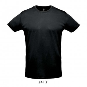 SOL'S SPRINT - UNISEX SPORT T-SHIRT, Black (T-shirt, mixed fiber, synthetic)