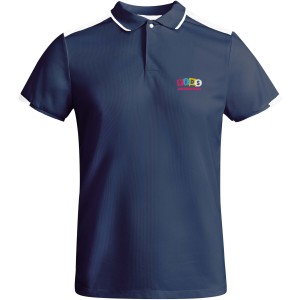 Tamil short sleeve kids sports polo, Navy Blue, White (T-shirt, mixed fiber, synthetic)