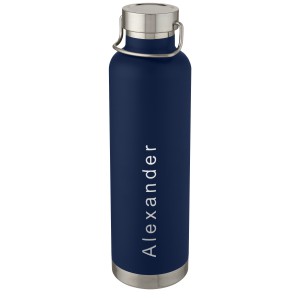 Thor 1 L copper vacuum insulated sport bottle, Dark blue (Thermos)