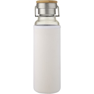 Thor 660 ml glass bottle with neoprene sleeve, White (Water bottles)