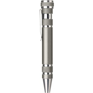 Aluminium pocket screwdriver Alyssa, grey (Tools)