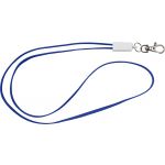 TPE lanyard and charging cable in one, blue (8451-05)