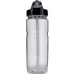 Transparent water bottle (550ml), black (7875-01)