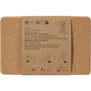 Trikona cork yoga brick, Natural (Sports equipment)