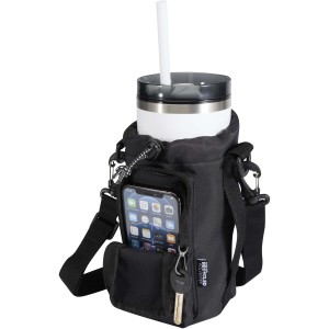 Trip Aware(tm) recycled travel bottle bag 2L, Solid black