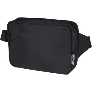 Trip Aware(tm) recycled travel crossbody bag 1L, Solid black
