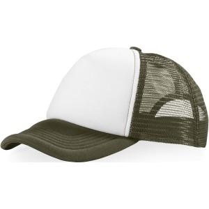 Trucker 5 panel cap, Forest green, White