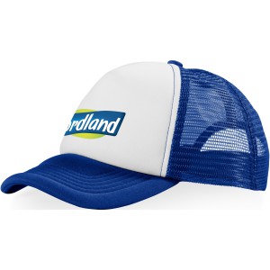 Trucker 5 panel cap, Royal blue,White (Hats)