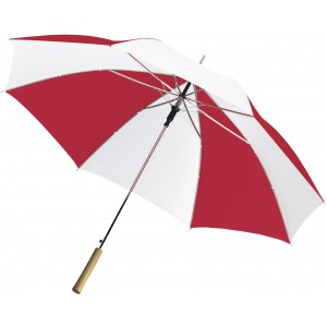Polyester (190T) umbrella Russell, red/white (Umbrellas)