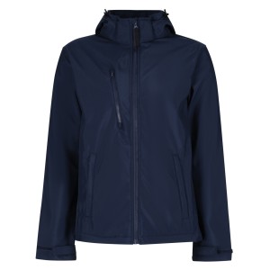 VENTURER 3 LAYER HOODED PRINTABLE SOFTSHELL JACKET, Navy/Navy